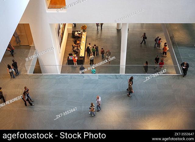 Entrance and hall of the Museum of Modern Art, MoMA, West 53rd Street, Midtown Manhattan, New York City, United States