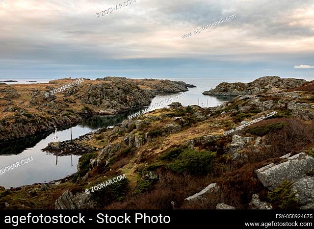 The strait between Rovar and Urd, two islands in The Rovaer archipelago in Haugesund, in the norwegian west coast. Rovaer is a small group of islands