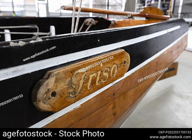 The replica of a Dutch cargo boat from the 18th century is seen on March 17, 2022, at A Pavilion of the Flora Exhibition Center in Olomouc, Czech Republic