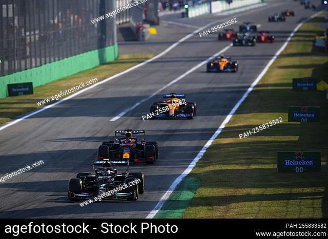 # 77 Valtteri Bottas (FIN, Mercedes-AMG Petronas F1 Team), # 33 Max Verstappen (NED, Red Bull Racing), F1 Grand Prix of Italy at Autodromo Nazionale Monza on...