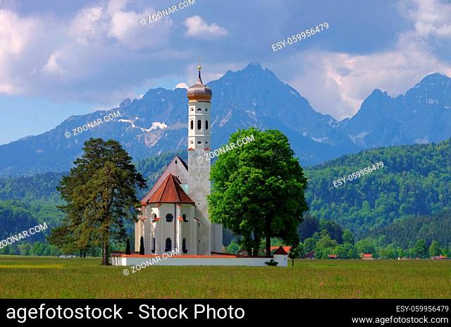 St. Coloman mit Wiese - St Colomann and meadow 03