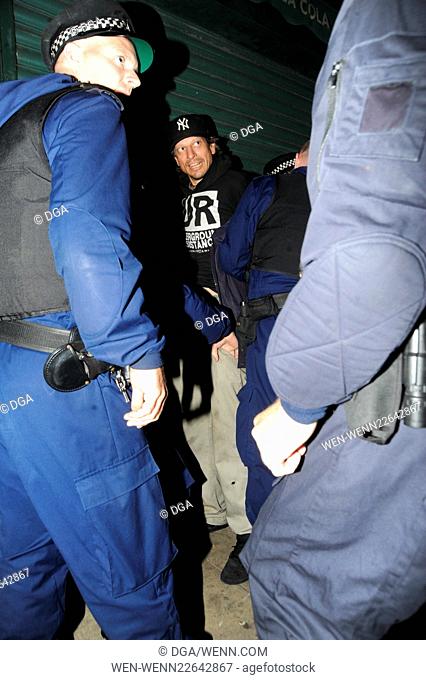 Lindsay Lohans stalker Daniel Vorderwulbecke, now sectioned under the mental health act, is pictured being placed in handcuffs outside the John Lewis department...