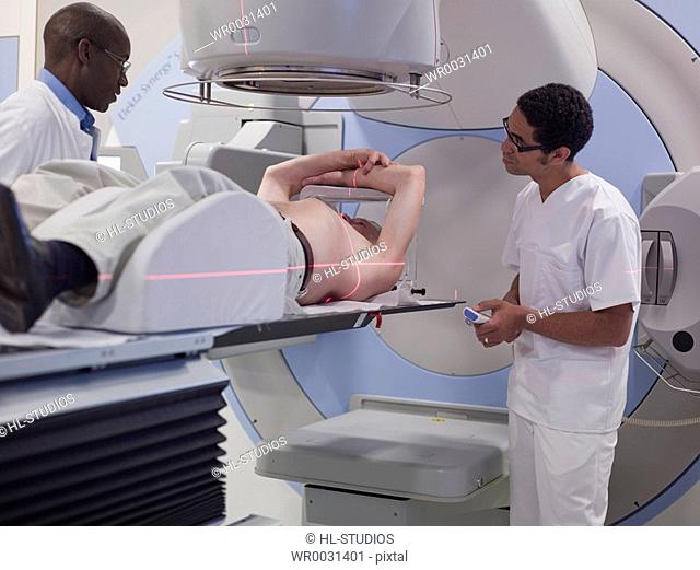 Patient getting MRI scan