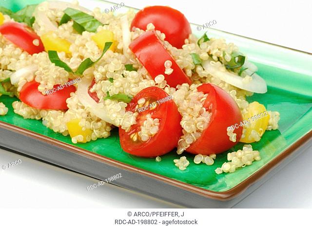 Quinoa salad with tomatoes, Chenopodium quinoa