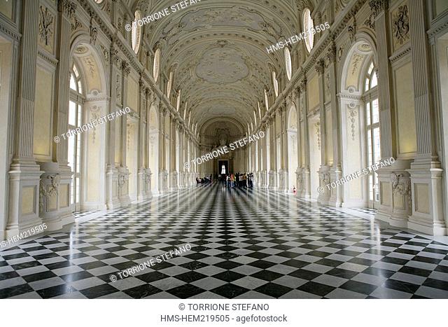 Italy, Piedmont, Turin area, Venaria Reale Palace, residence of the Royal House of Savoy listed as World Heritage by UNESCO, royal hunting lodge