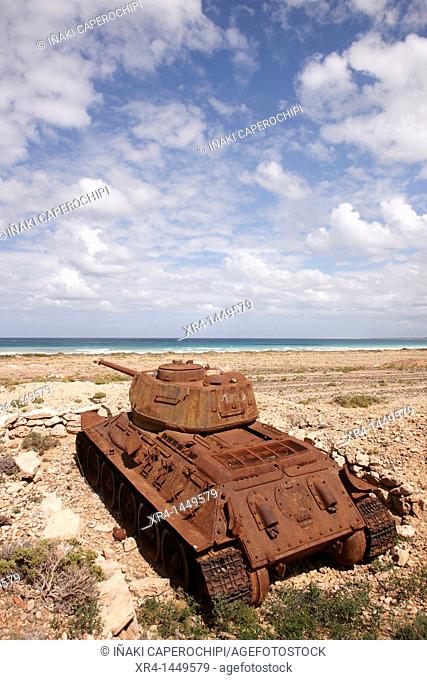Battle tanks, Soqotra Island, Hadramawt, Yemen