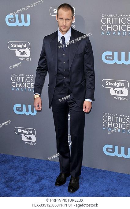 Alexander Skarsgard at the 23rd Annual Critics' Choice Awards held at the Barkar Hangar in Santa Monica, CA on Thursday, January 11, 2018