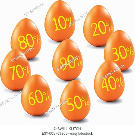 Eggs with discount percents