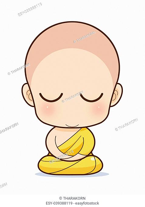 Buddhist Monk cartoon, Stock Photo, Picture And Low Budget Royalty Free  Image. Pic. ESY-012806257 | agefotostock