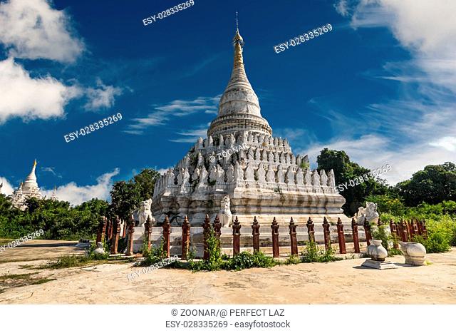 White Pagoda at Inwa city. Myanmar (Burma)