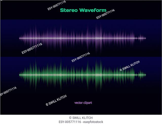 Stereo sound waveform