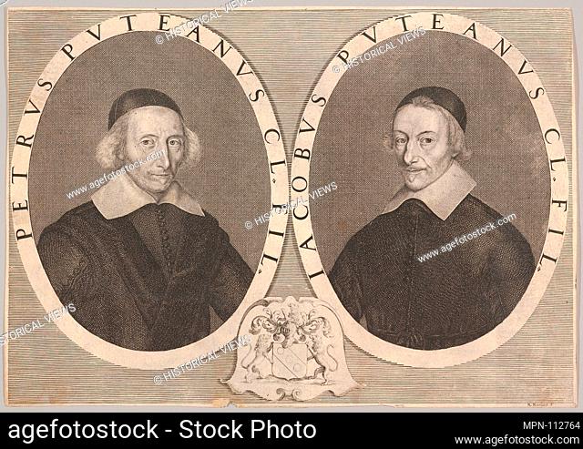 Double Portrait of Pierre and Jacques Dupuy. Artist: Robert Nanteuil (French, Reims 1623-1678 Paris); Date: ca. 1648-49; Medium: Engraving; Dimensions: Sheet: 7...