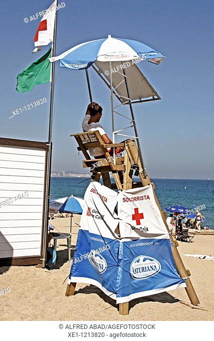 lifeguard, Platja d&#39;Aro, Catalonia, Spain