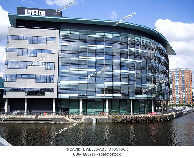 BBC offices in MediaCityUK, in Salford outside Manchester, England
