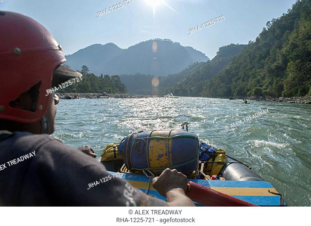 Rafting trip on the Trisuli River, Nepal, Asia