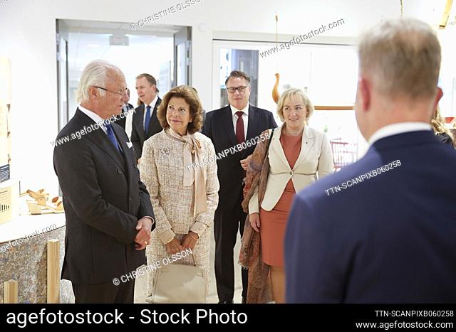 King Carl XVI Gustaf and Queen Silvia visit The County Museum of Vasterbotten in Umea during the royal visit to Vasterbotten County in Sweden, on August 31