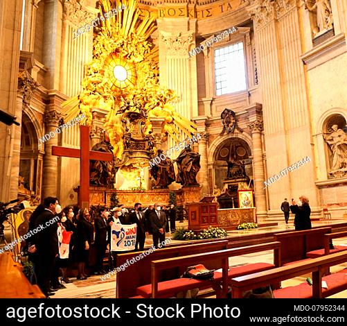 At the end of the Holy Mass celebrated by Pope Francis at the Altar of the Chair of the Vatican Basilica, on the occasion of the solemnity of Our Lord Jesus...