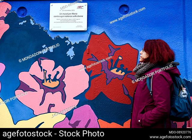 International Day for the Elimination of Violence Against Women. The inauguration of a mural dedicated to Maria Drabikova