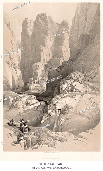 The Holy Land, Syria, Idumea, Arabia, Egypt & Nubia (Vol. III): Entrance to Petra, 1842. Creator: Louis Haghe (British, 1806-1885); F.G. Moon