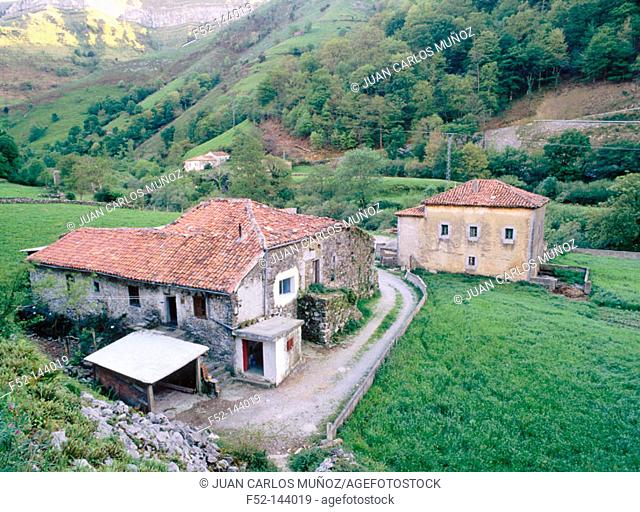 Ason in Ason Valley. Cantabria, Spain