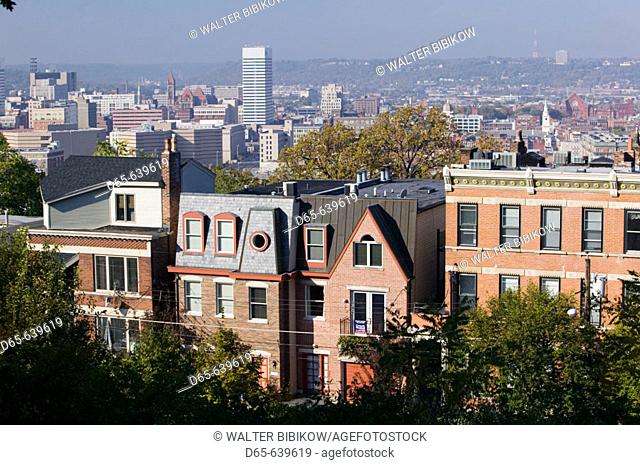Houses and City View / Eden Park. Cincinnati. Ohio. USA
