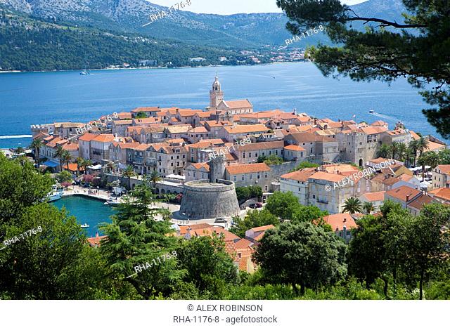 Korcula town, Korcula Island, Dalmatia, Croatia, Europe