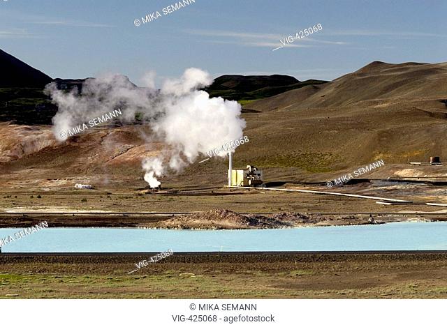 Geothermal power station Bjarnarflag, Myvatn area, Iceland. - Reykjahlid, Myvatn, Iceland, 24/07/2006