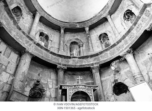 Northern chancel conch, Deir al-Abyad White Monastery near Sohag, coptic monastery of St  Shenouda c  440, Egypt