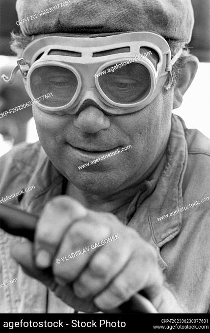 ***AUGUST 6, 1974 FILE PHOTO***Combine harvester operator Vlastimil Ctvrlik ""Under Jedova"" Unified Agricltural Cooperative in Dolany, Czechoslovakia, August 6