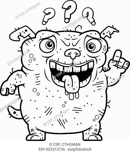 A cartoon illustration of an ugly devil looking confused, Stock Vector,  Vector And Low Budget Royalty Free Image. Pic. ESY-026512887 | agefotostock