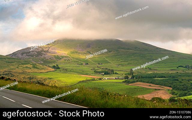 Welsh landscape on the Llyn Peninsula- Tre'r Ceiri near Trefor, Gwynedd, Wales, UK