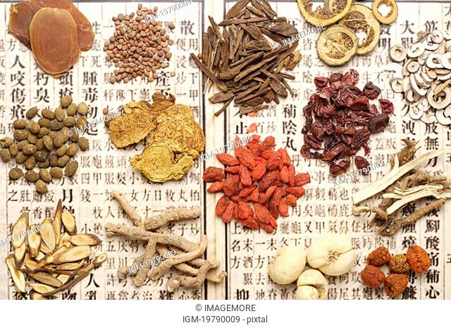 Heaps of Chinese herbal medicines
