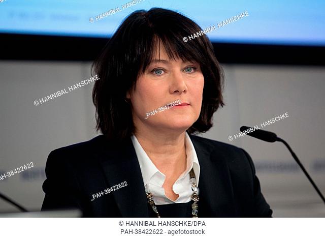 CEO of broadcaster RTL in Germany, Anke Schaeferkordt, attends a press briefing on annual results of Bertelsmann in Berlin, Germany, 26 march 2013