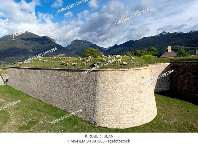 France, Hautes Alpes, Mont Dauphin castle built by Vauban in 1693, listed as World Heritage by UNESCO