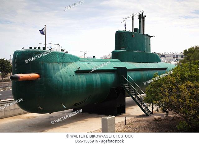 Israel, North Coast, Haifa, Clandestine Immigration and Naval Museum, INS Gal, first modern built Israeli submarine