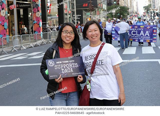Fifth Avenue, New York, USA, September 09 2017 - Thousands of spectators, union workers and Politicians participated on the 2017 Labor Day Parade today in New...
