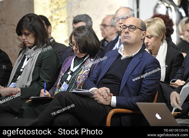 Secretary of Democratic party Nicola Zingaretti during the meeting in Rieti, ITALY-13-01-2020