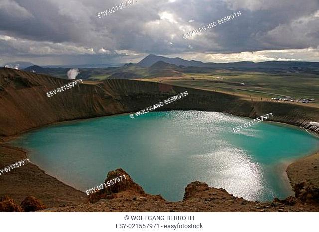 Kratersee Viti im Krafla-Gebiet - Island