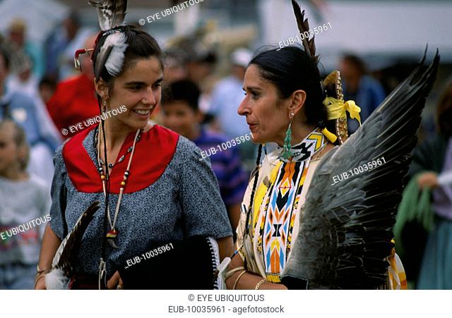 Indian women at Pow Wow