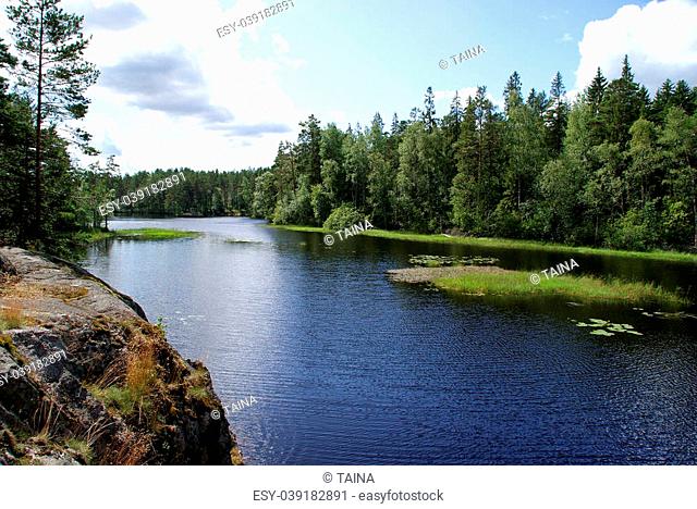 Lake SahajÃ¤rvi in Teijo, South of Finland, photographed on a sunny day