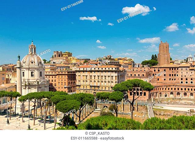 Imperial Forums in Rome, Italy