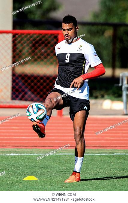 2014 FIFA World Cup - Ghana training at the National Stadium of Brazil Mane Garrincha Salvador ahead of their game against Portugal Featuring: Kevin Prince...