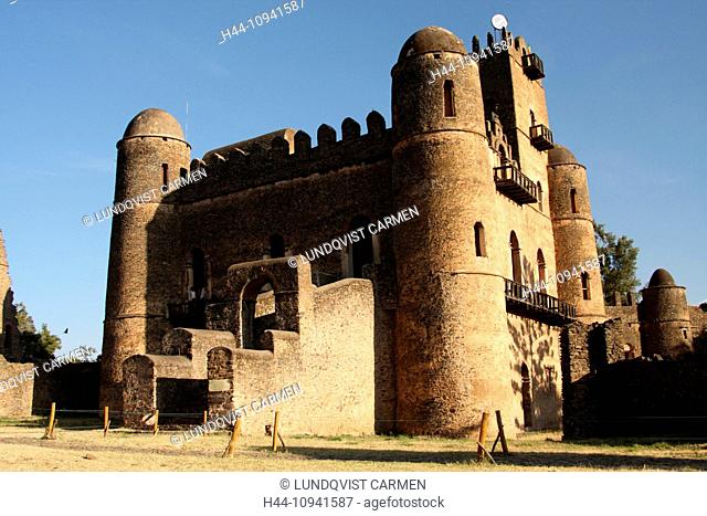 Ethiopia, Africa, Amhara, region, Gondar, Gonder, Fasiliades castle, Fasilides castle, castle, Fasil Ghebbi, Camelot of Africa, Camelot, architecture, structure