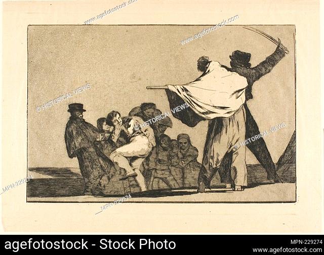 If Two to One, Stuff Your Arse with Straw, from Los Proverbios - 1815/24, published 1877 - Francisco José de Goya y Lucientes Spanish