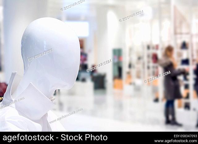 Dummy profile, blurred abstract Store