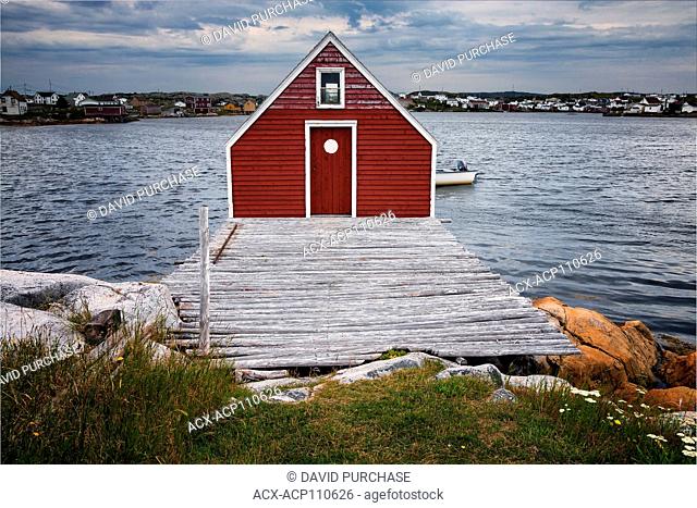 Historic fishing stages, Tilting, Fogo Island, Notre Dame Bay, Newfoundland & Labrador
