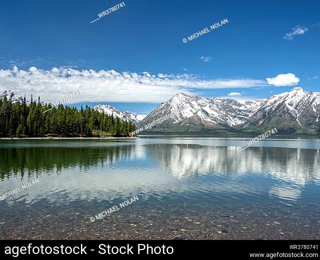 Colter Lake in Grand Teton National Park, Wyoming, United States of America, North America