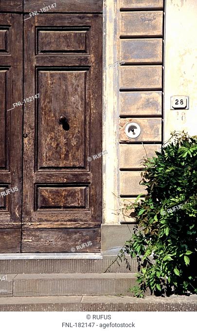 Close-up of door, Tuscany, Italy