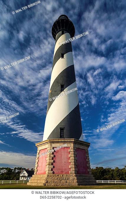 USA, North Carolina, Cape Hatteras National Saeshore, Buxton, Cape Hatteras Lighthouse, b. 1870, tallest brick structure in the US