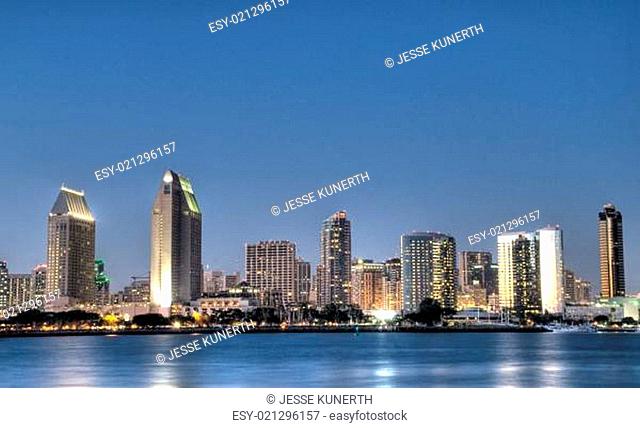 HDR of San Diego Skyline